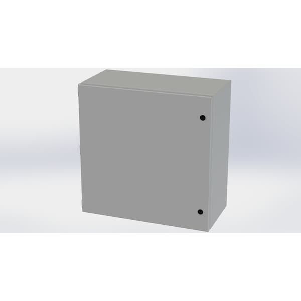 1/4 Turn Latch Electrical Enclosures, 20 in H, 10 in D, 20 in W, NEMA 3R, 4, 12, 13, Carbon Steel
